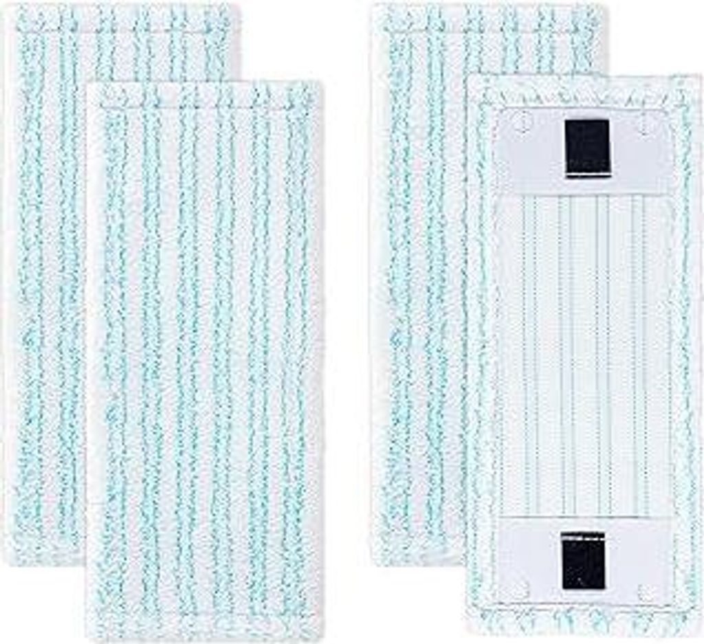 4 Stück Wischbezug für Leifheit Clean Twist M Ergo Micro Duo, 2 Arten Mikrofaser Effiziente Wasseraufnahme Bodenwischer Ersatzbezug, Starke Dekon...