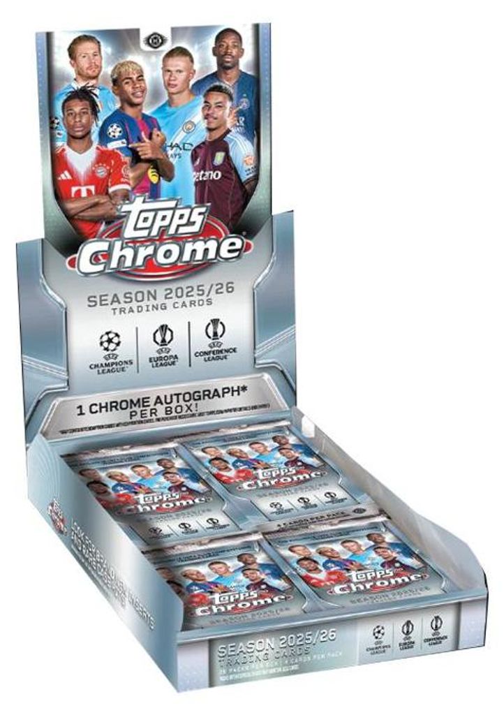 2025/26 Topps Chrome UEFA Club Competitions Hobby Box