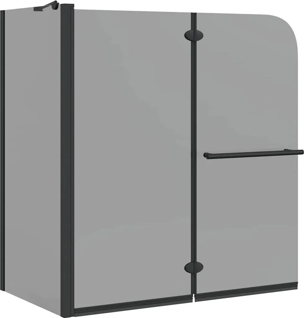 Enceinte de douche bi-pliable en verre transparent foncé 120cm