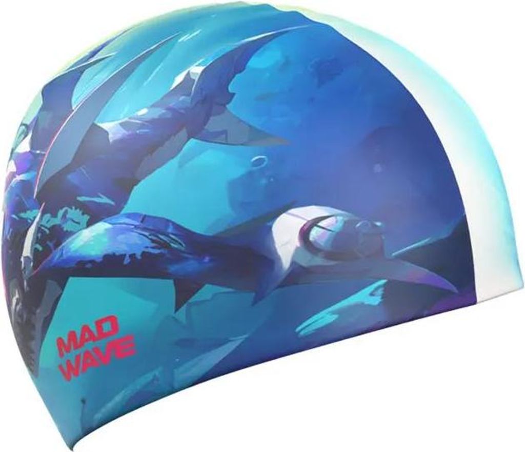 Madwave Shark Hq Badekappe Blau Blau One Size