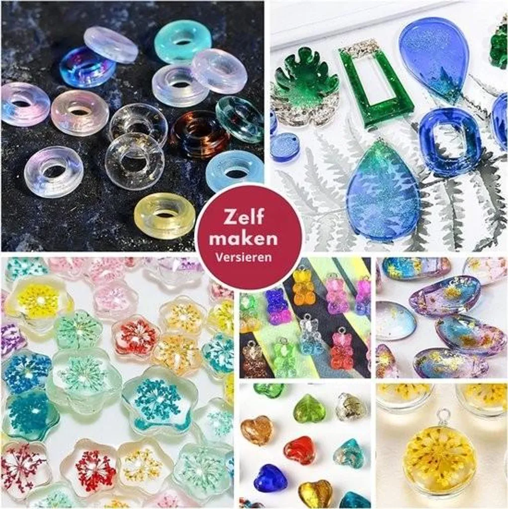 Kit de démarrage résine époxy pour bijoux - Kit complet avec moules DIY