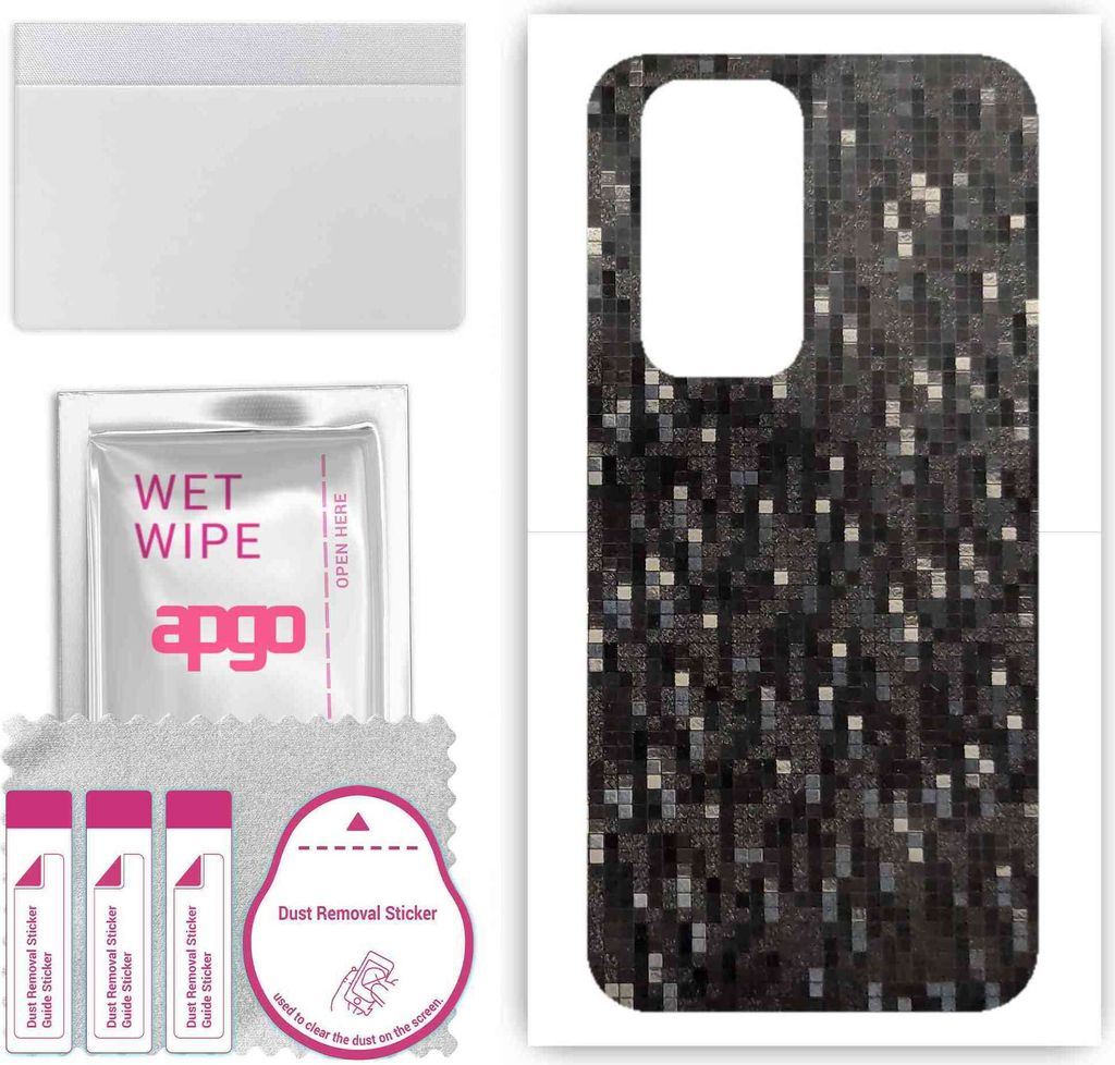 apgo Rückseite Schutzfolie, Skin, kompatibel mit Huawei P40 Pro, Hinten Displayschutzfolie aus Vinylfolie, kratzfest, einfache Montage - Carbon Bl...