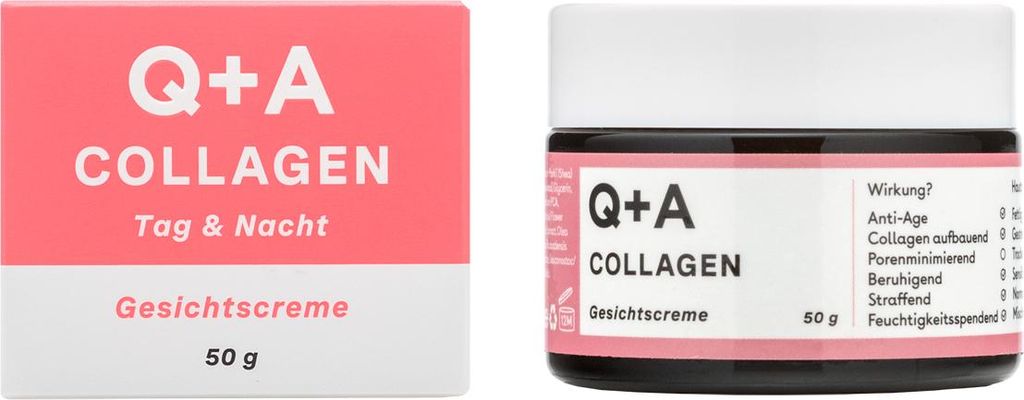 Q+A Collagen Gesichtscreme Tag und Nacht 50g