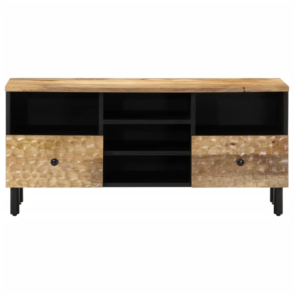 SYFAX Porta TV Etnico in Legno Mango 100cm | Unicità Artigianale - 2