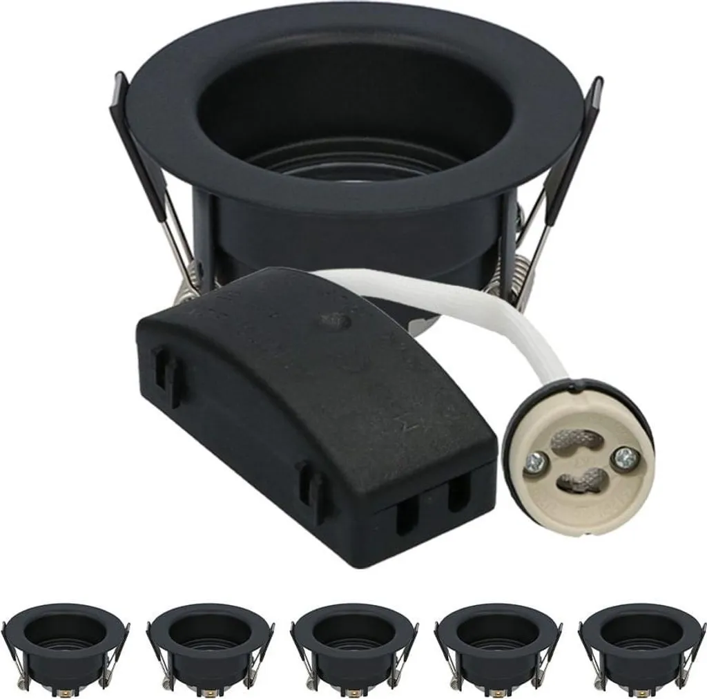 Spot LED Encastrable de Plafond IP65 Noir Extérieur et Salle de Bain
