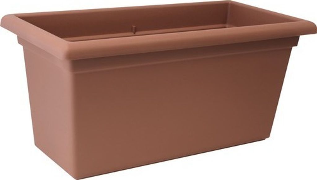 Blumenkasten Pflanzkasten Magnus XXL 80 rechteckig Kunststoff terracotta frostbeständig UV-beständig Bodenloch vorhanden ideal für Anbau von Gem...