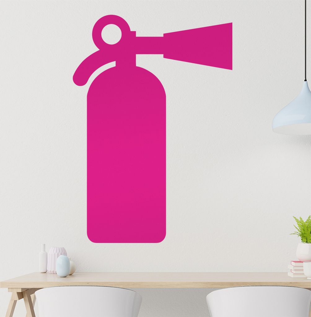 Feuerlöscher Wandtattoo in 6 Größen - Wandaufkleber Wall Sticker - Dekoration, Küche, Wohnzimmer, Schlafzimmer, Badezimmer
