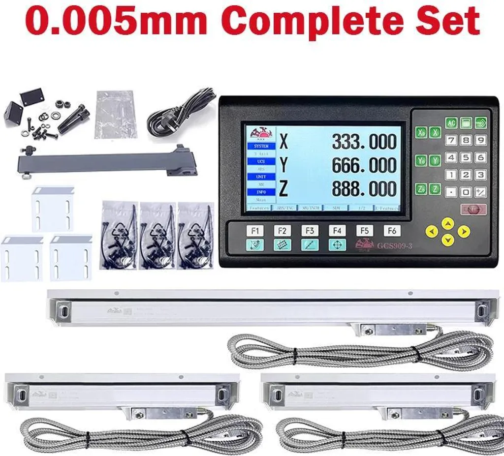 Kit DRO LCD 3 axes installation facile, résolution 0,005 mm multilingue