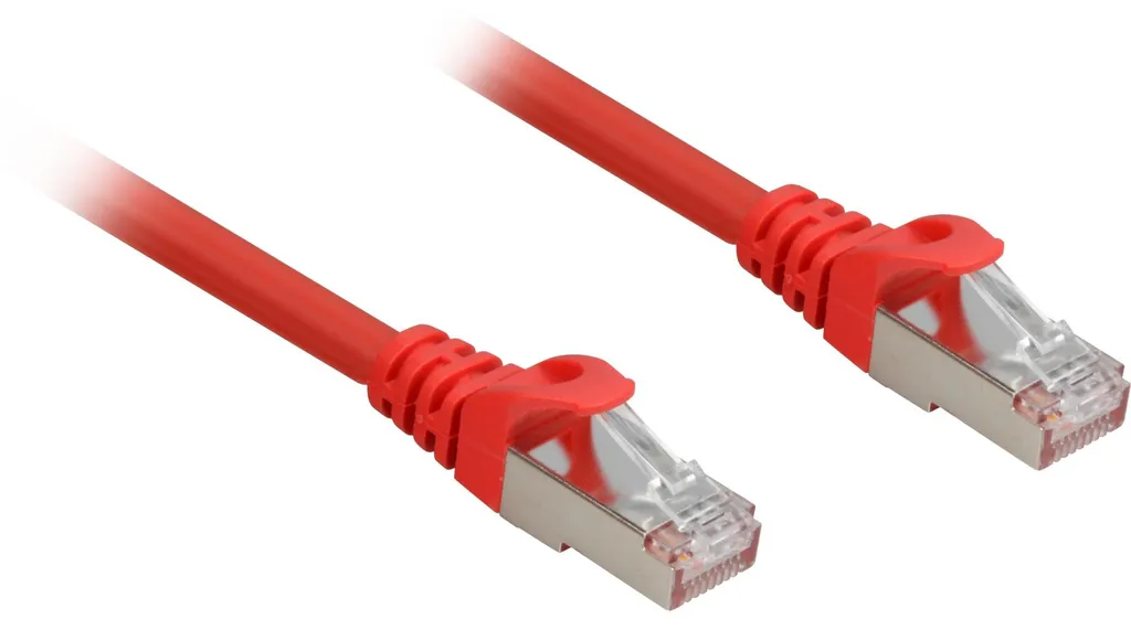 Câble Ethernet CAT.6a Sharkoon 0,5m Rouge SFTP LSOH anti-interférence 10Gbps