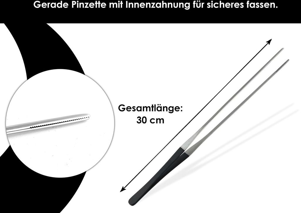 Exo Terra Edelstahl-Pinzette 30cm - Perfekt Für Reptilien-Fütterung