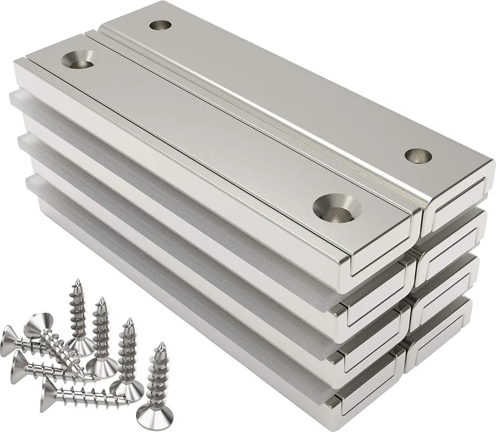 Aimants Rectangulaires contre la Chute d'Objets - 8 Aimants Haute Charge