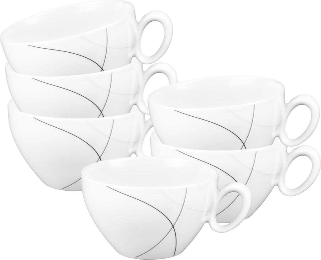 Seltmann Weiden Trio Highline Milchkaffeetasse 0,39 l 6er Set