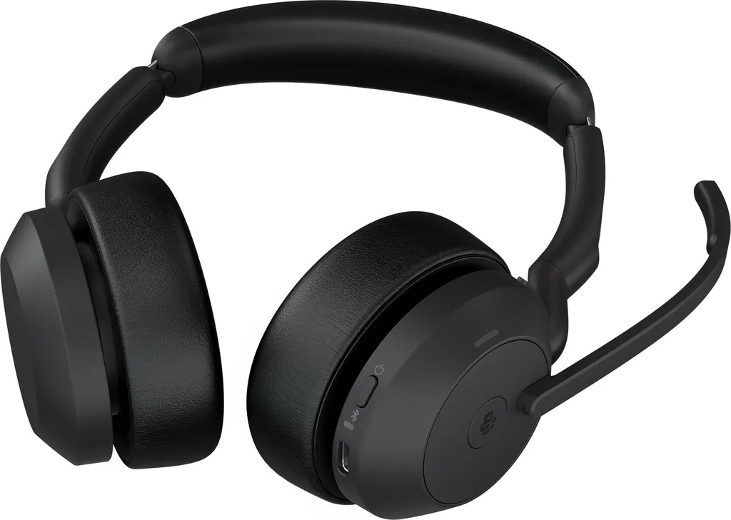 Jabra Evolve2 55 Wireless Cuffie Office Bluetooth con Base Ricarica Nero - 3