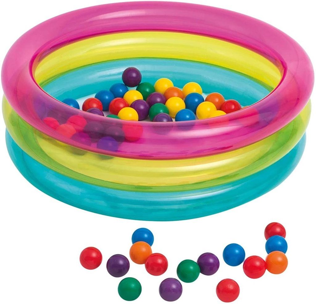 Bällebad Aufblasbarer Mini-Pool Baby-Planschbecken mit bunten Spielbällen 