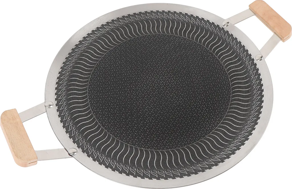 Plaque grill inox 34cm à distribution de chaleur uniforme nettoyage rapide