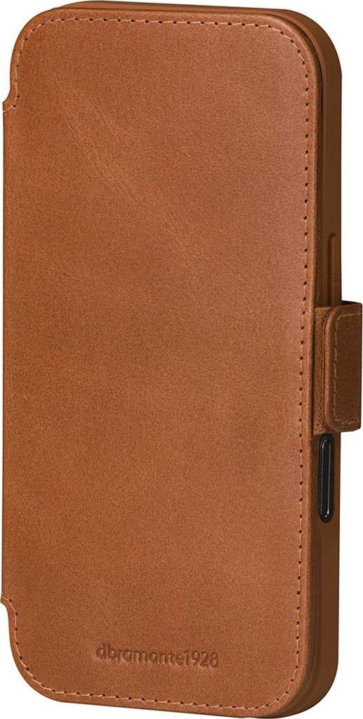 DBRAMANTE1928, Folio-Etui iPhone 17 Pro Slim Leder Copenhagen Karten, Braun