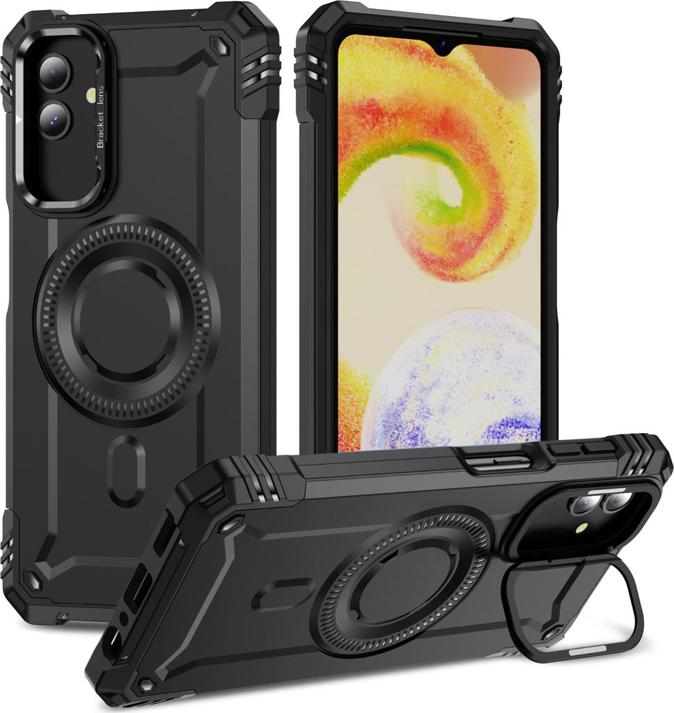 Magnetisch Hülle für Samsung Galaxy A23 /A13 / M13 5G / A04 / A04S / A32 5G, Heavy Duty Militärischer Stoßfest Handyhülle Kamera-Ringständer ...