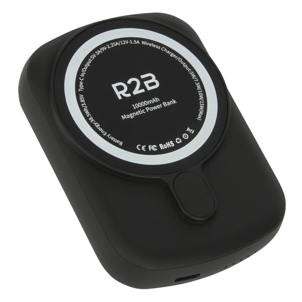R2B MagSafe Powerbank Magnetische 10.000 mAh, MagSafe Kabelloses Laden, USB-C Power Bank für iPhone & Samsung, Schnellladefunktion, Mini, Leicht