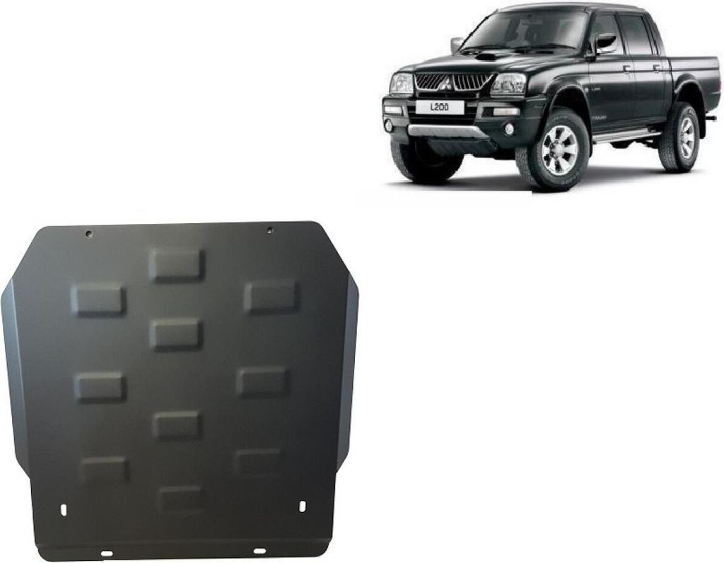 Stahl Unterfahrschutz für Getriebe und Differenzial Mitsubishi L 200