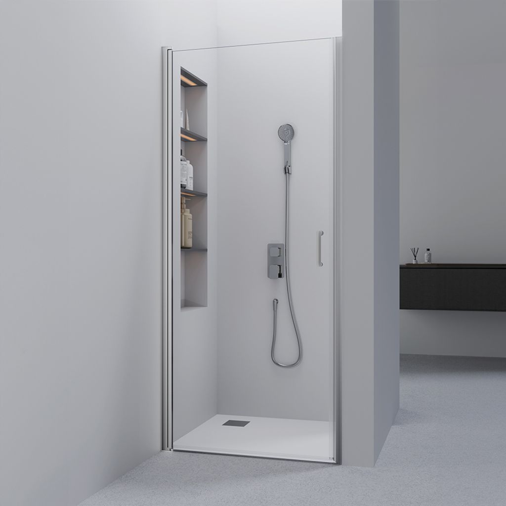 Duschtür 90cm MARWELL Dusch-Schwingtür BRIGHT chrom Drehtür Produktbild 