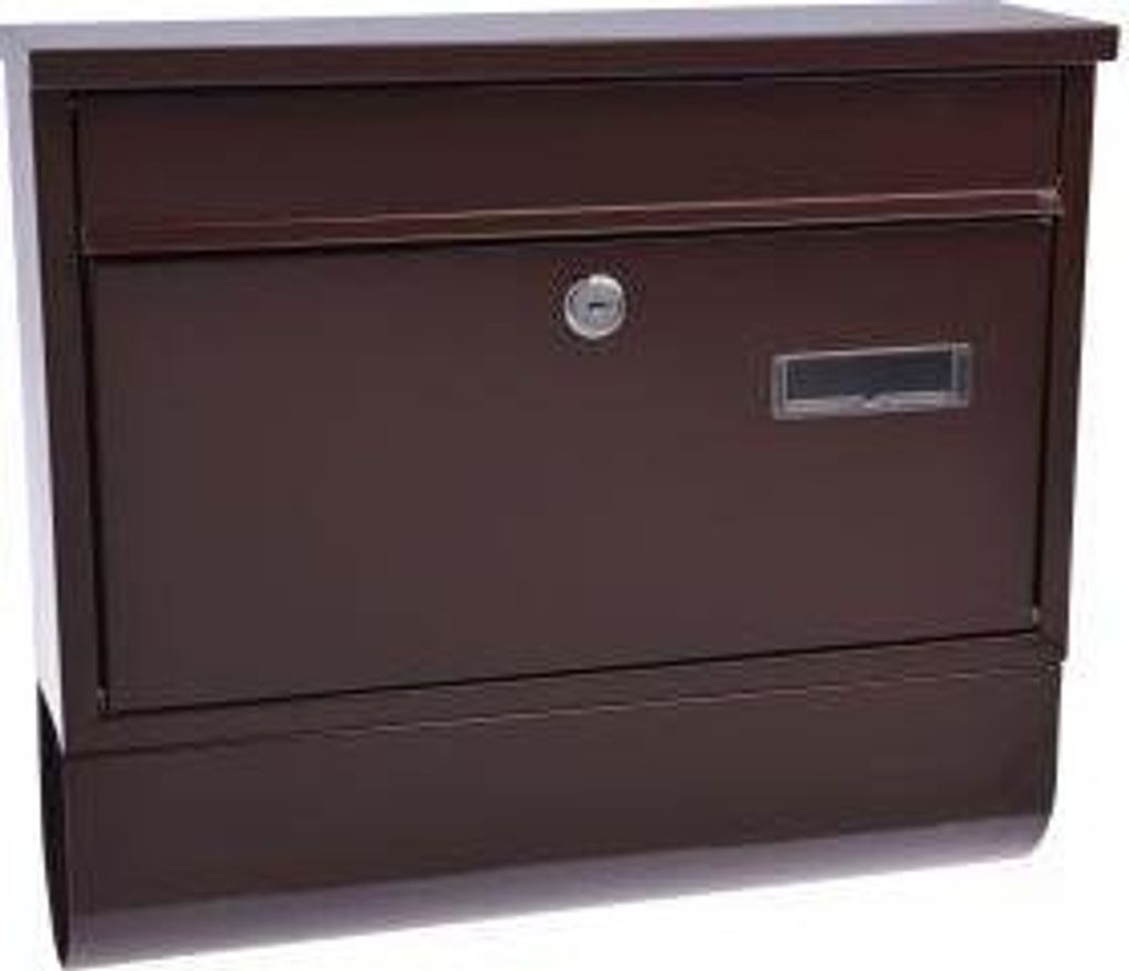 Briefkasten RADIM 360x320x90mm braun mit Rohr Produktbild 1