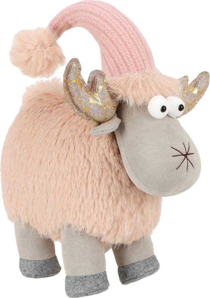 COM-FOUR Rentierfigur für die Weihnachtsdeko - winterliche Elch-Figur als Dekoartikel - niedliche Dekofigur als Raumschmuck oder Geschenk