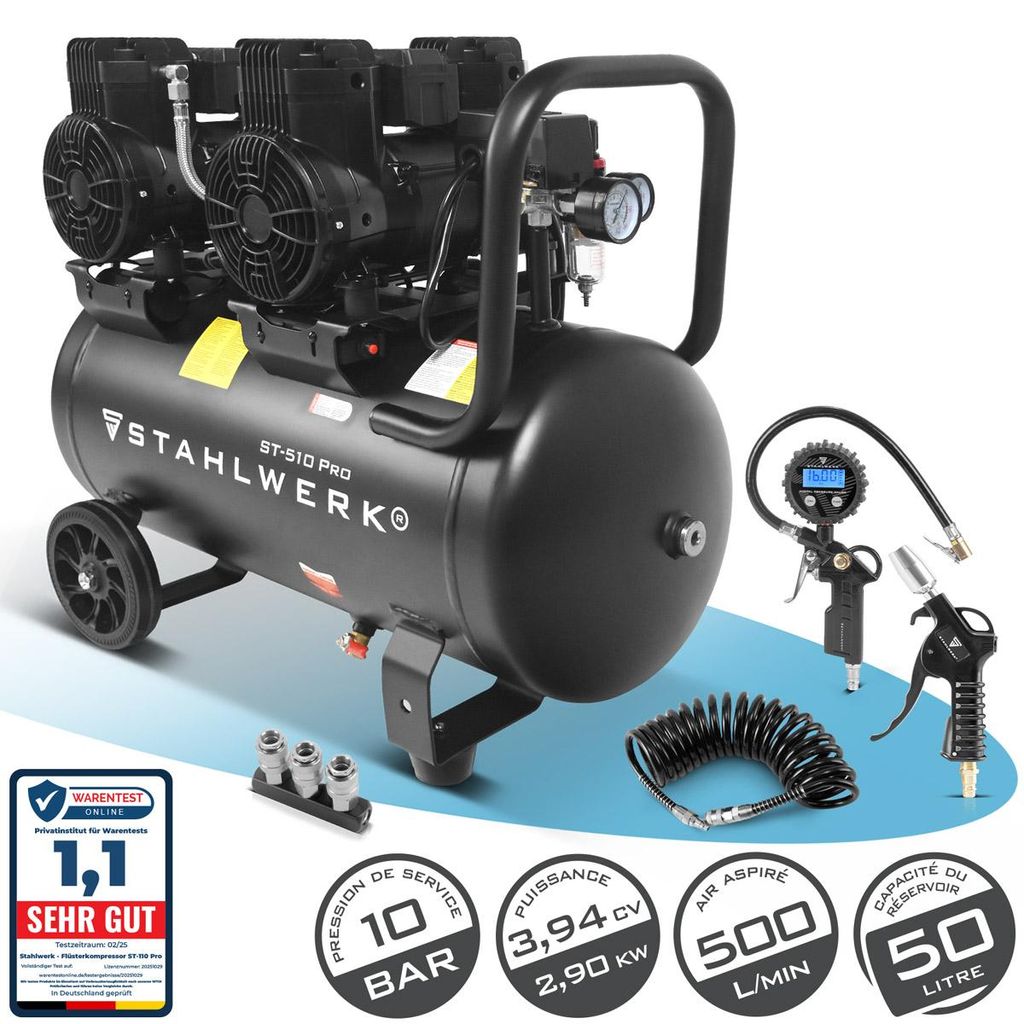 Compresseur STAHLWERK Réservoir 50 L (ST-510 Pro) avec Image du produit 