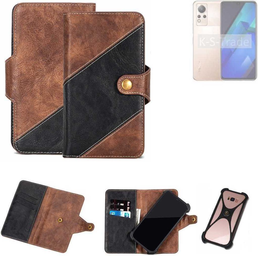 K-S-Trade Handyhülle Schutzhülle Bookstyle Case kompatibel mit Infinix Note 12i Klapphülle Cover Hülle Schutztasche 1x