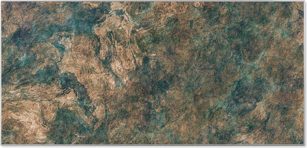 Stahl Magnettafel Querformat 37x78cm Kupfer Patina