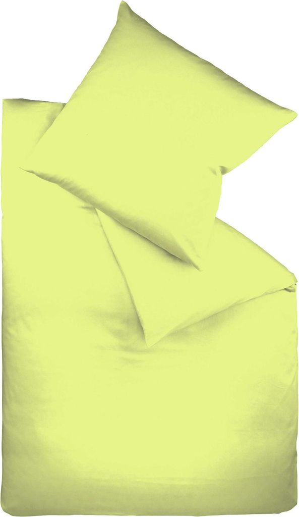 Fleuresse Mako-Satin-Bettwäsche Colours, apfelgrün