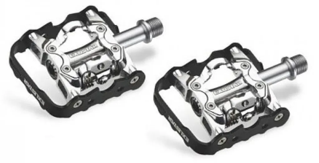 Pédales VTT argent Exustar E-Pm-86 ultra légères 358g avec cales incluses