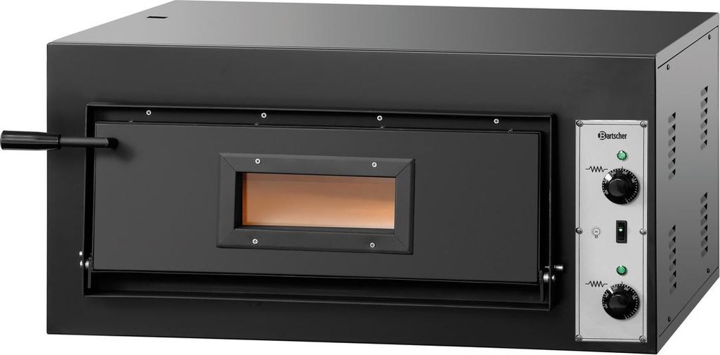 Bartscher Pizzaofen CT 100 für 4 Pizzen Ø 30 cm, 400°C, Ober-/Unterhitze, Backstein