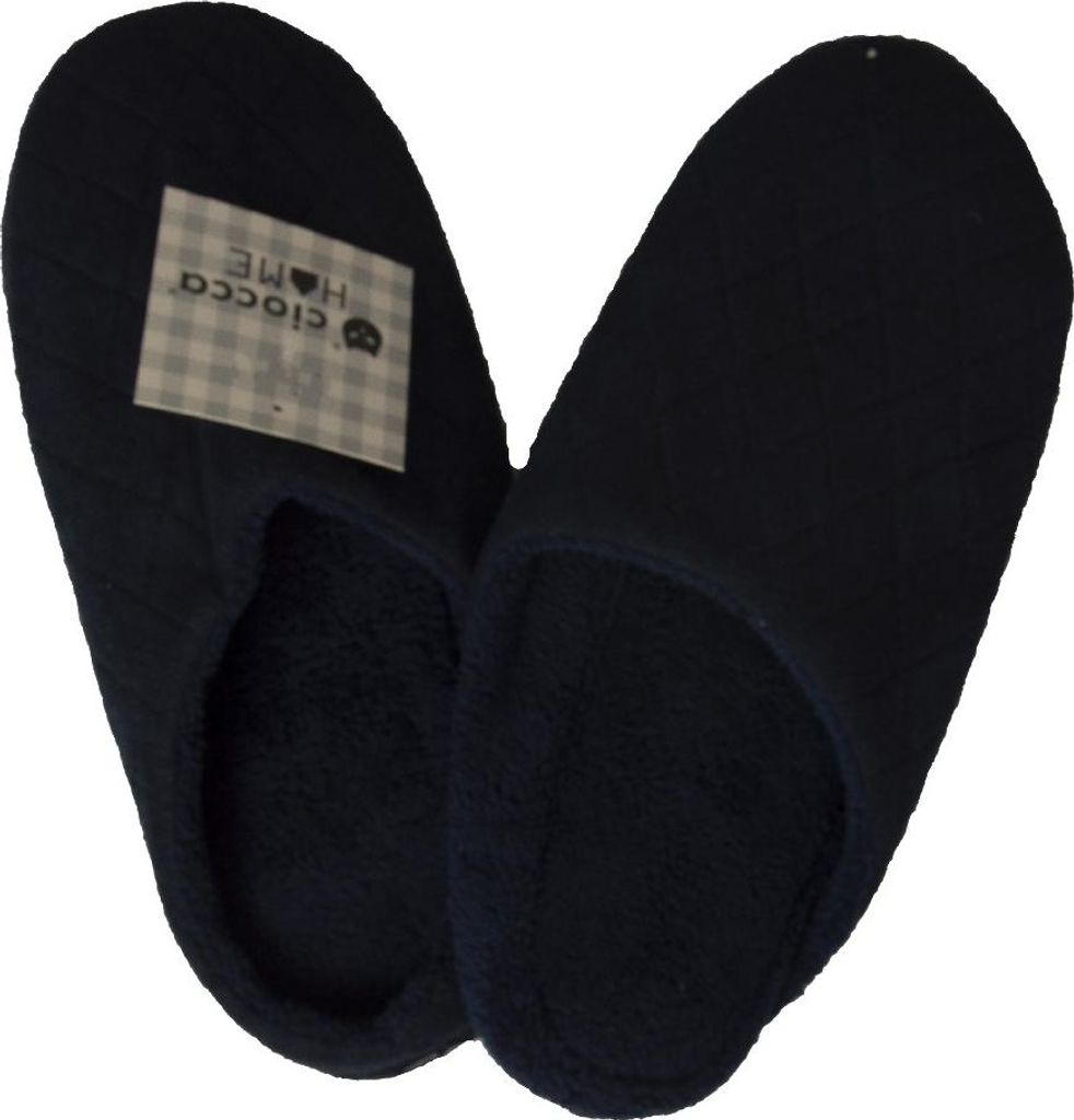 Herrenhausschuh CIOCCA warmer rutschfester Hausschuh mit fester Sohle mit Homewear-Artikel HU015A, 2-43/45, Poliestere 100%