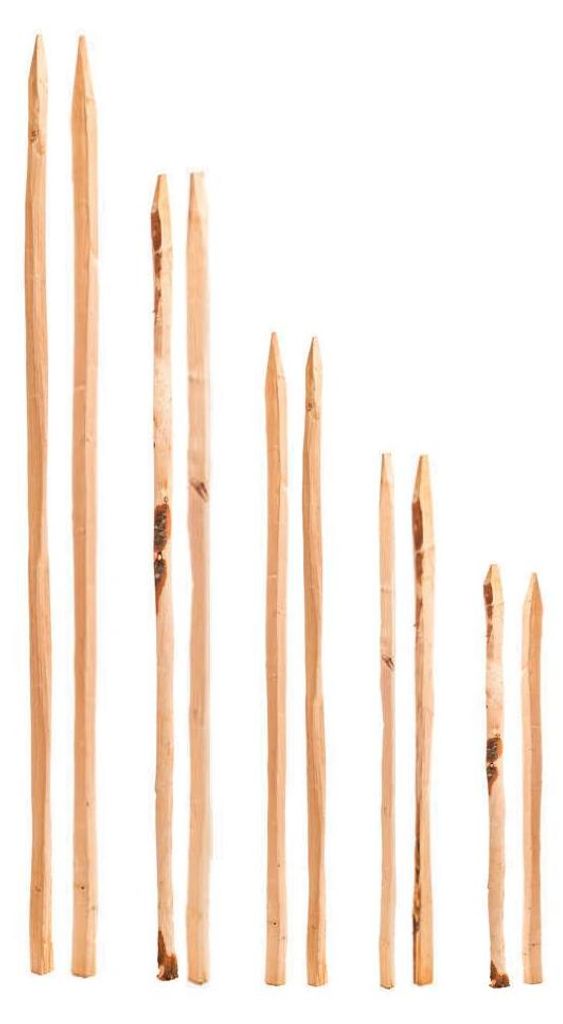 Staketenlatten aus Kastanienholz 100 cm 10 Stück - geviertelte Kastanienpfosten