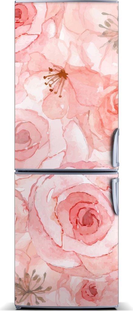 Tulup Kühlschrankdekoration - Magnetmatte - 70 cm x 190 cm - Magnet auf dem Kühlschrank - Blumenmuster