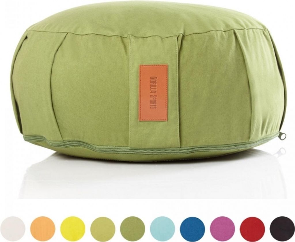 GORILLA SPORTS® Yogakissen - Rund, Waschbarer Bezug, 100 % Produktbild 