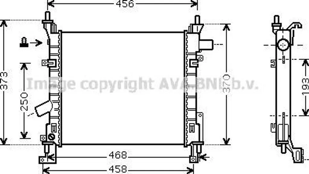 Radiateur Moteur pour KA - Solution de Refroidissement AVA FD2373