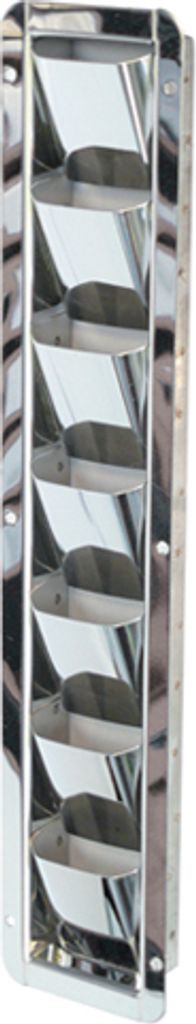 Lüftungsblech, lange Form, 378x76mm, Edelstahl A4