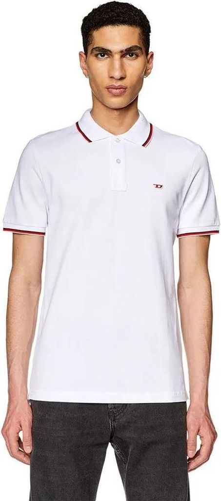 Diesel Smith Kurzarm-poloshirt Weiß S Herren Weiß S