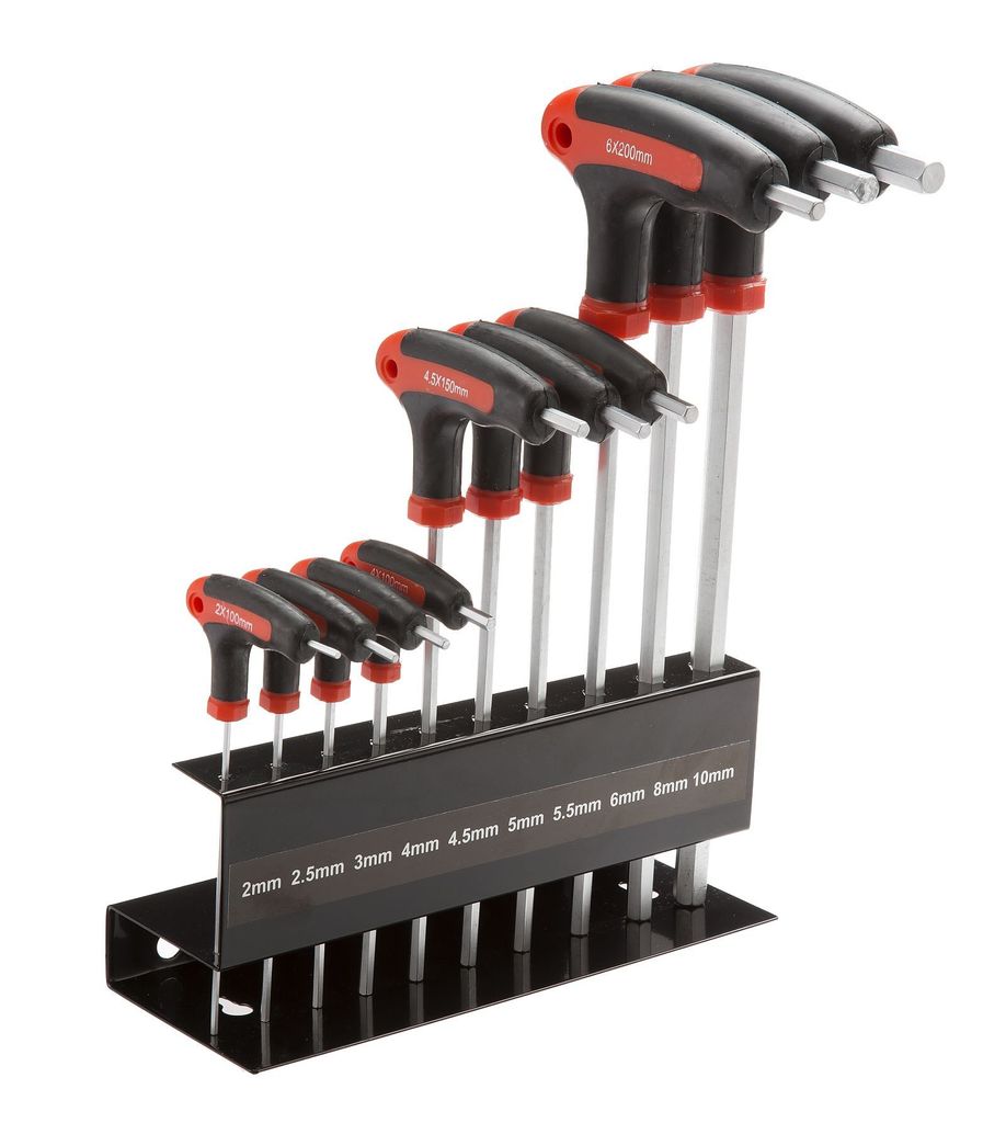 Benson Tools 8047 Innensechskant Schraubendreher Satz Schraubenzieher T-Griff 10tlg.