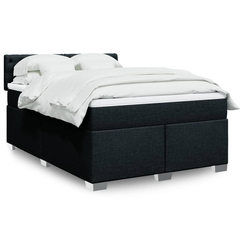 “2026 Moderne“Doppelbett/Jugendbett, Boxspringbett mit Matratze Schwarz 140x190cm Stoff - Klassische Betten,Bettrahmen Designermöbel 8926560