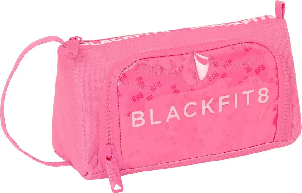 Grande trousse scolaire rose BlackFit8 Glow up pour crayons et stylos