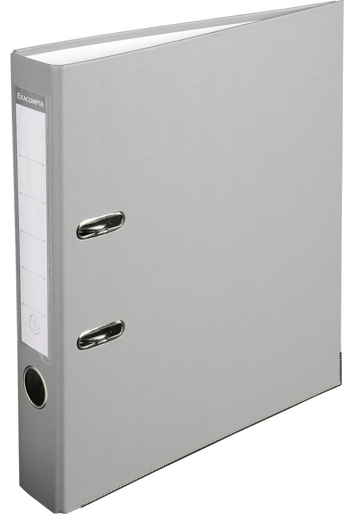 Exacompta 20x Ordner PP, + 2 Ringen, Rücken 50mm, 32x29cm A4, Grau, 915416B