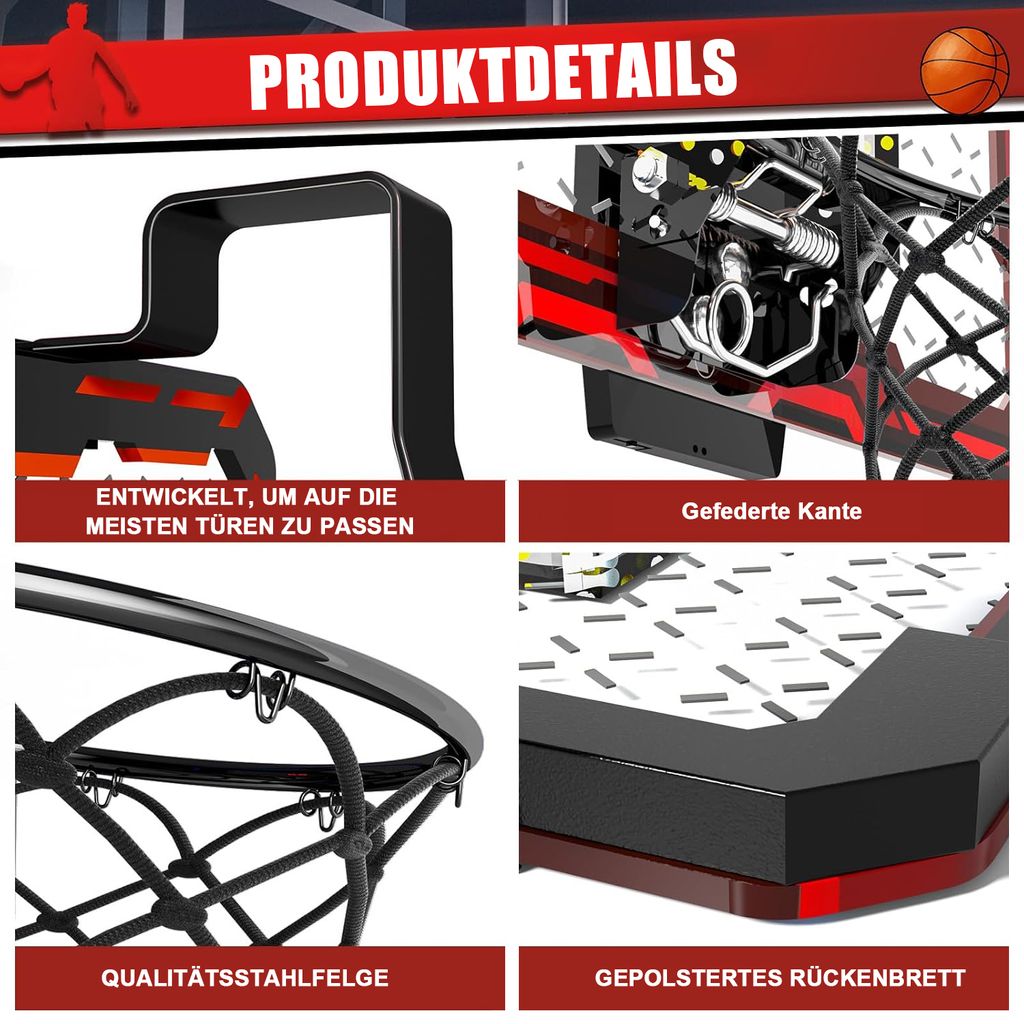 Mini Basketballkorb, Basketballkörbe Kinder Indoor, Produktbild 4