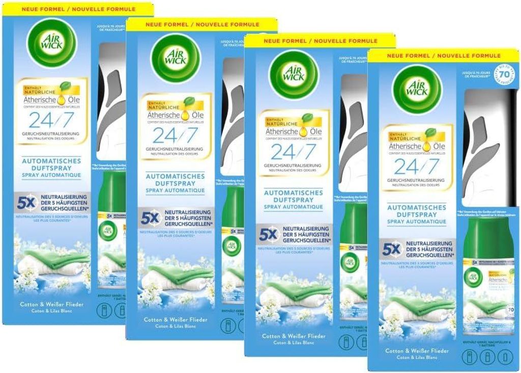 Air Wick Freshmatic Max Starter-Set Baumwolle & Weißer Produktbild 