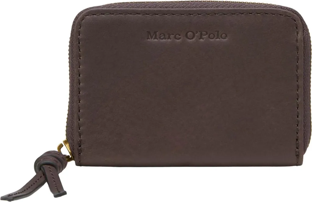 Marc O'Polo Melissa Wallet - Portefeuille en cuir grainé marron foncé