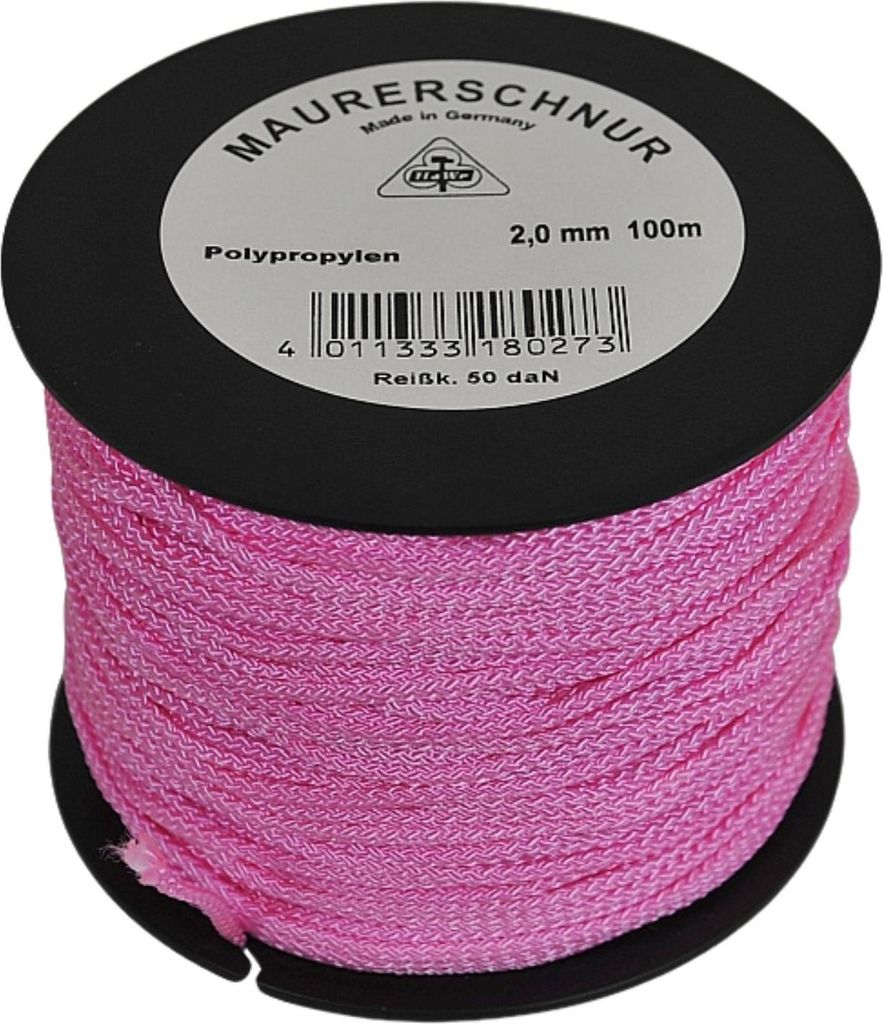 HaWe Maurerschnur PP leuchtpink 2,0mm 100m
