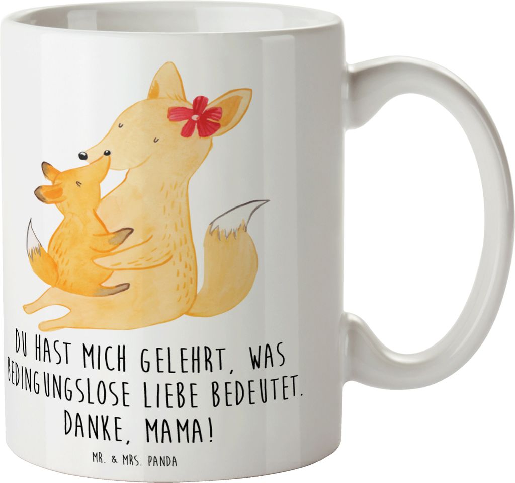 Mr. & Mrs. Panda cappuccinotasse Mama Liebe - Weiß - Geschenk, Kaffeetasse, Kaffeebecher, Aufmerksamkeit, haferl, Danke, Kunstwerk, sagen, Muttert...