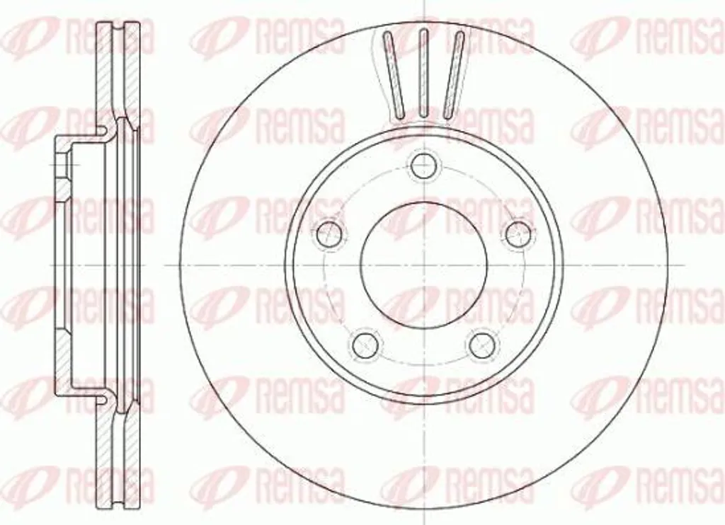 Disque de frein REMSA haute dissipation thermique, compatible BP4Y3325XB