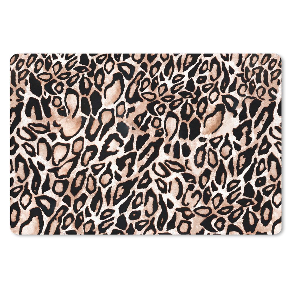 MuchoWow Schreibtischunterlage Pantherdruck - Braun - Schwarz - Flecken 60x40 cm - XXL Mauspad - Großes Mauspad
